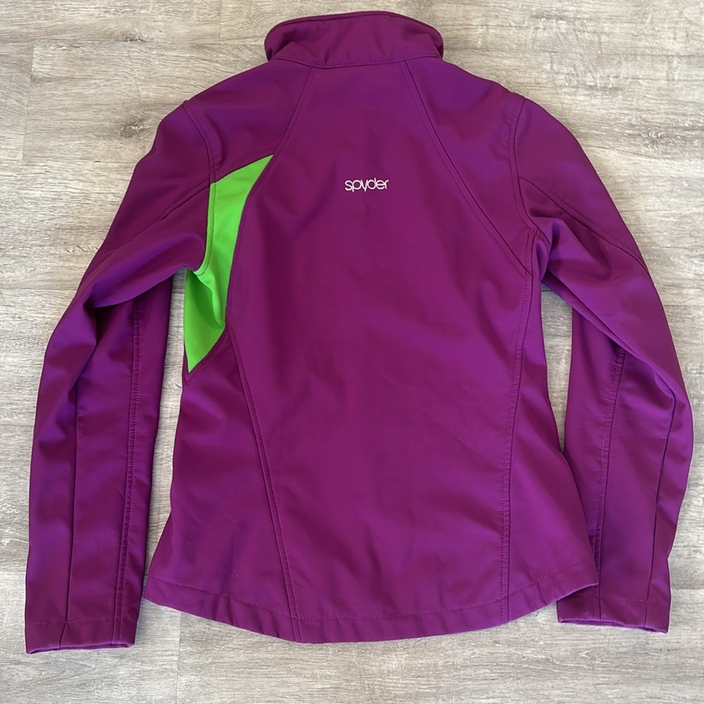 Spyder Spell Out Color Block Soft Shell Full Zip … - image 6